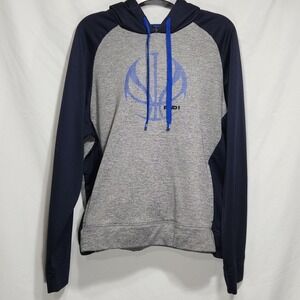 Vintage And1 Basketball Hoodie Size XL Gray / Blue‎
